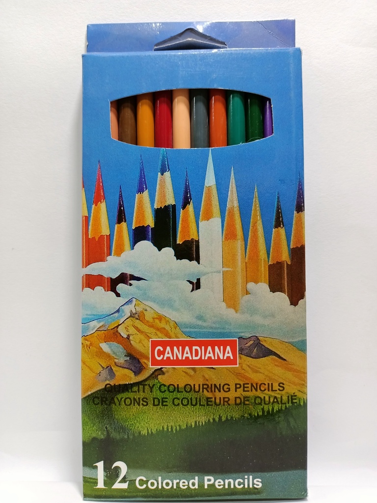 CRAYONS DE COULEURS 12 CLR CANADIANA