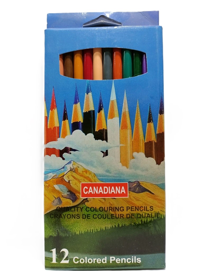 CRAYONS DE COULEURS 12 CLR CANADIANA