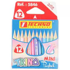 CRAYONS DE COULEURS 12 CLR PM PASTEL REF 5846 TECHNO