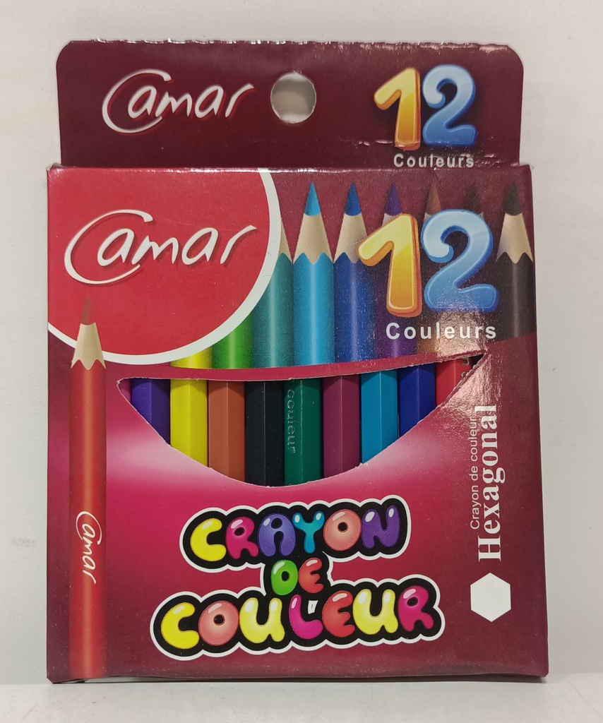 CRAYONS DE COULEURS 12 CLR PM REF 37103 CAMAR GOLDEN