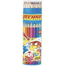 CRAYONS DE COULEURS EFFACABLE 48 CLR EN BOITE RONDS REF 5807 TECHNO