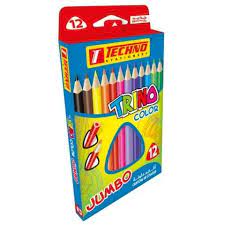 CRAYONS DE COULEURS TRINO JUMBO 12 CLR REF 5297 TECHNO