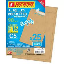 ENVELOPPE F16 KRAFT A5 PAQ DE 25 REF 5509