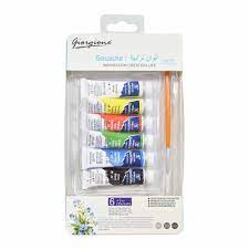GOUACHE A EAU DE 06 PCS REF 46008