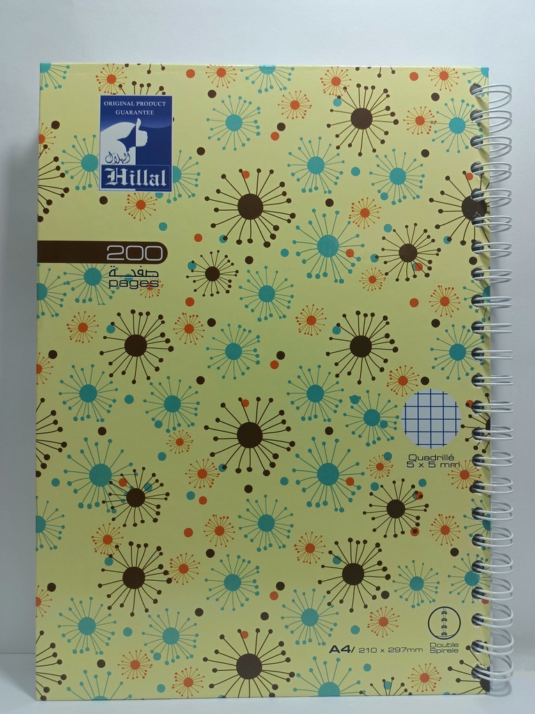 NOTE BOOK 200 PAGES 5*5 GF HILLAL