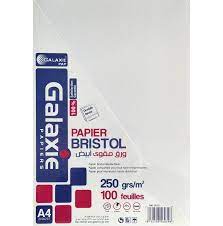 PAPIER BRISTOL UNI A4 100F 250G GALAXIE