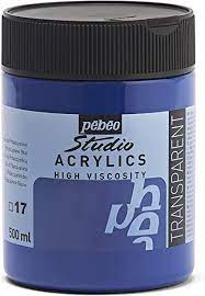 PEINTURE ACRYLIC 500ML  BLEU 