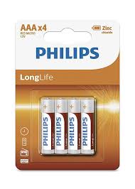 PILE PHILIPS AAA*4 LONG LIFE