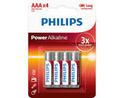 PILE POWER ALKALINE PHILPS AAA*4