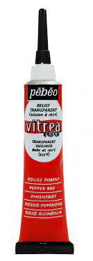 VITRAIL 160 BRILLQNT RELIEF ROUGE PIMENT TUBE 20 ML