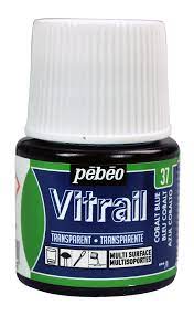 VITRAIL SOLVANT FLACON 45 ML BLEU COBALT  REF 050037 