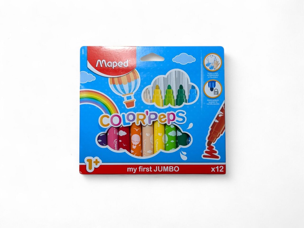 FEUTRE COLOR PEPS MAXI JUMBO 12 COULEUR REF 846020 MAPED