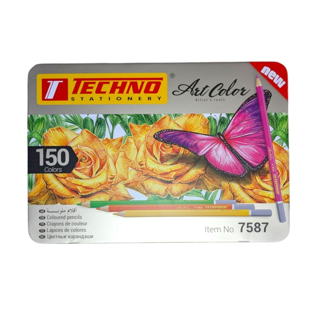 CRAYONS DE COULEUR ARTCOLOR BOITE METAL 150 PCS TECHNO REF 7587