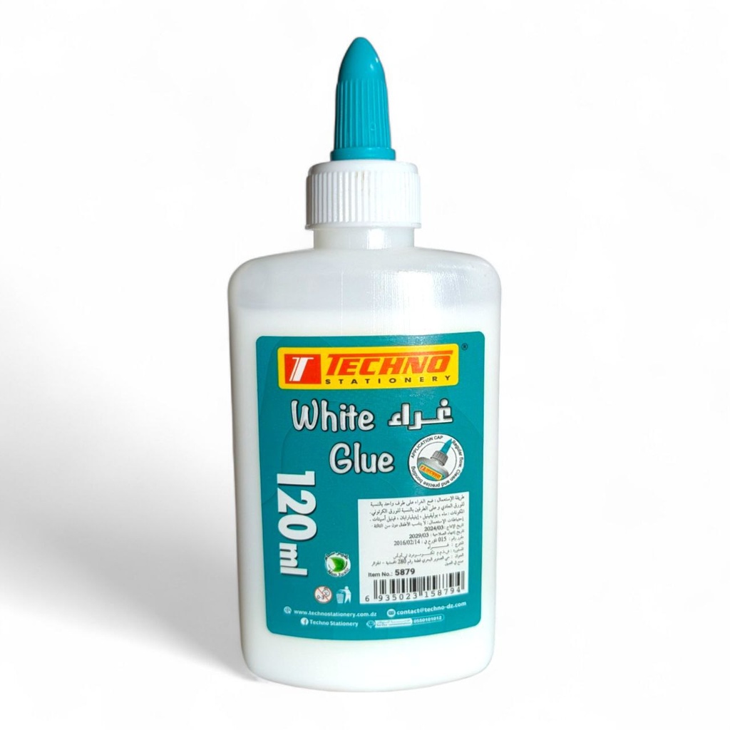 COLLE BLANCHE A BOUCHON 120ML REF 5879 TECHNO