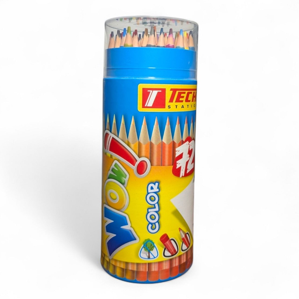  CRAYONS DE COULEURS EFFACABLE 72 CLR EN BOITE RONDS REF 6569 TECHNO 