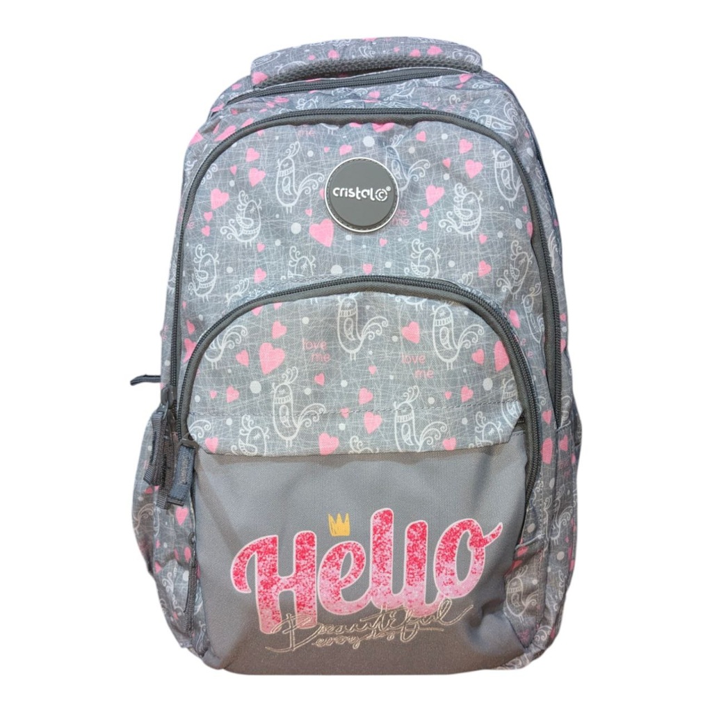 SAC A DOS 3 COMPARTIMENTS FILLE CR-3610 CRISTAL