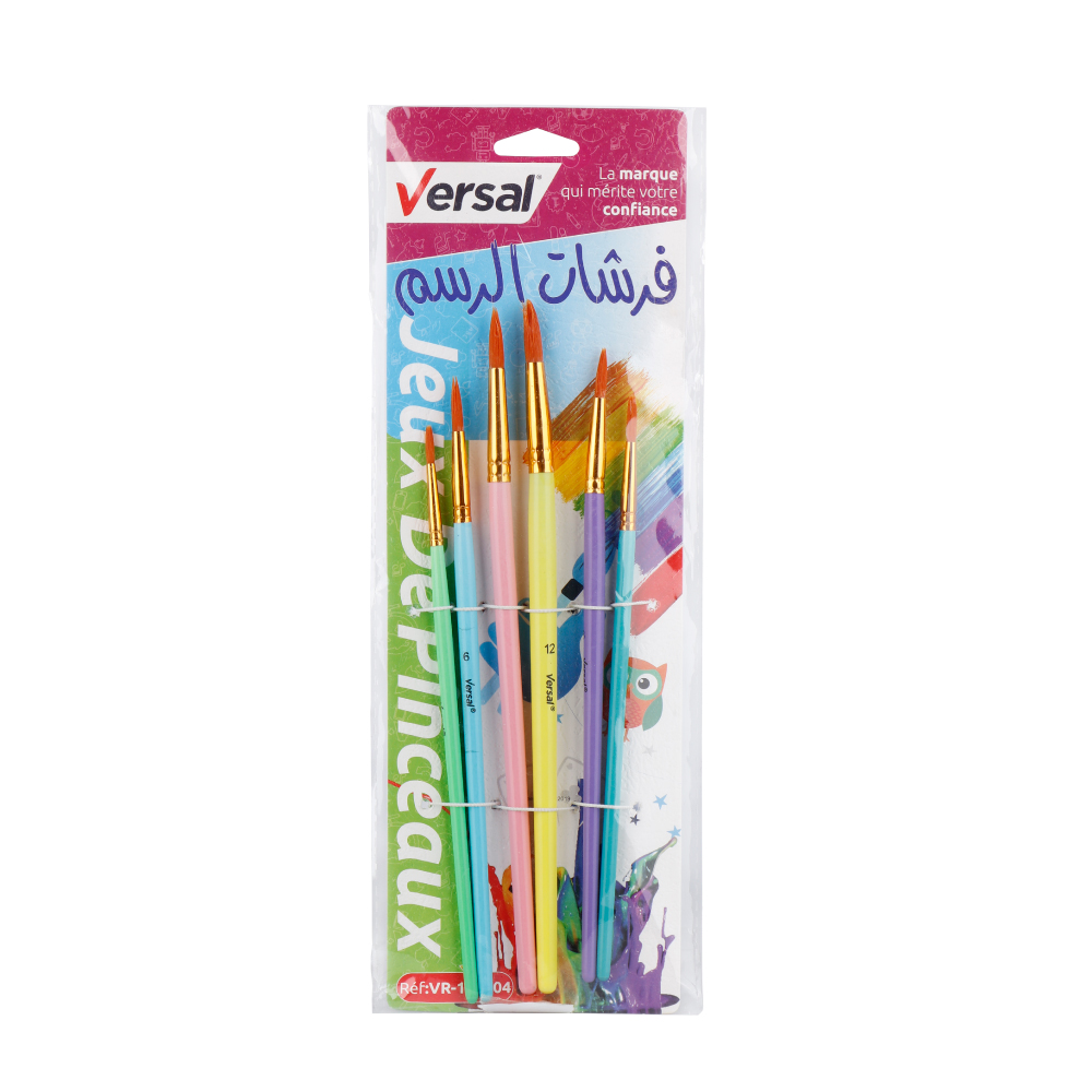 JEUX DES PINCEAUX 6PCS ECOLIER VR-108004 VERSAL