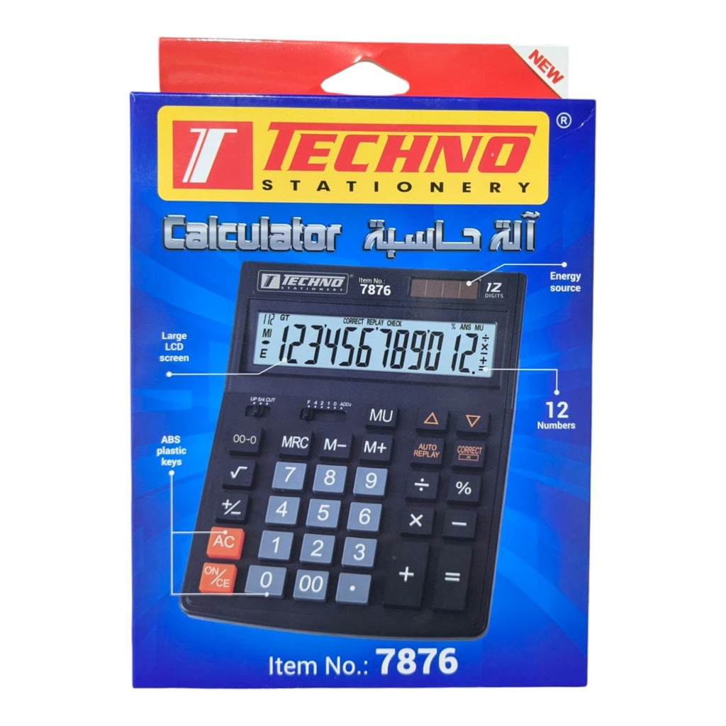 CALCULATRICE DE BUREAU 12CHIF REF 7876 TECHNO 
