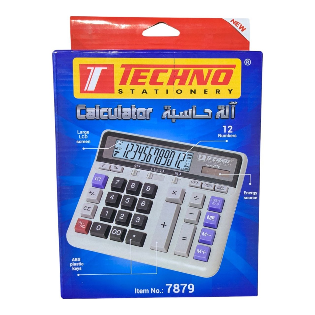 CALCULATRICE DE BUREAU 12CHIF REF 7879 TECHNO 