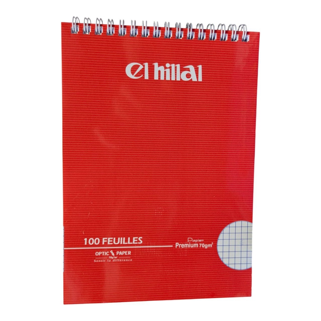 BLOC NOTE A5 SPIRAL 100F HILLAL 