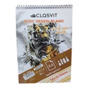 BLOC A DESSIN A4 90GR 24F BLANC 18034 CLASVIT