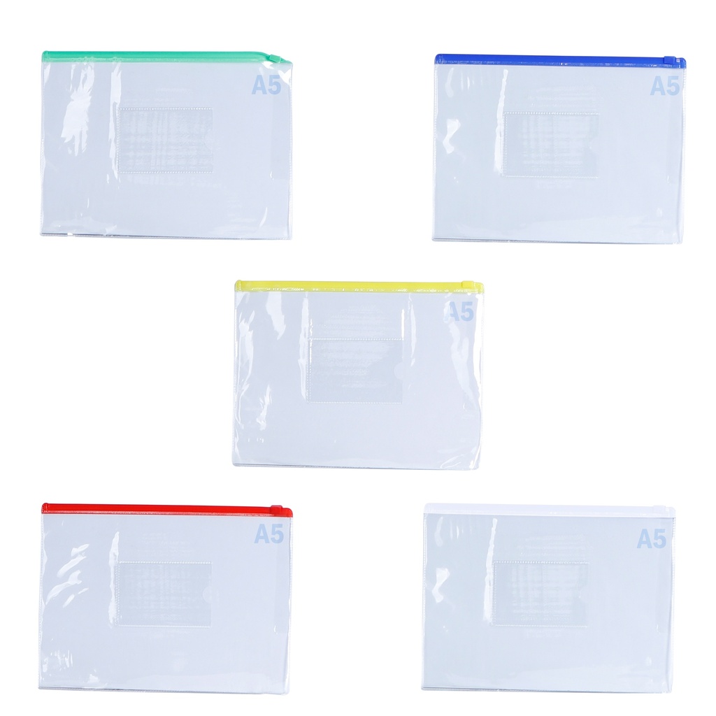 POCHETTE ZIP A5 TRANSPARENT VR404 VERSAL