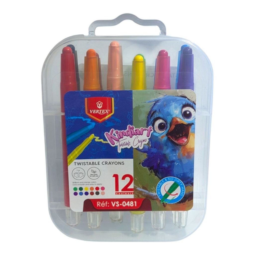 COLOR STICK  KINDIART 12 PCS REF VS-0481 VERTEX