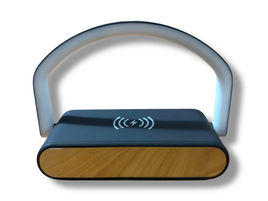 CLOCK 3EN 1 HORLOGE NUMERIQUE + LAMPE DE BUREAU + CHARGEUR SANS FILE REF 3196-D