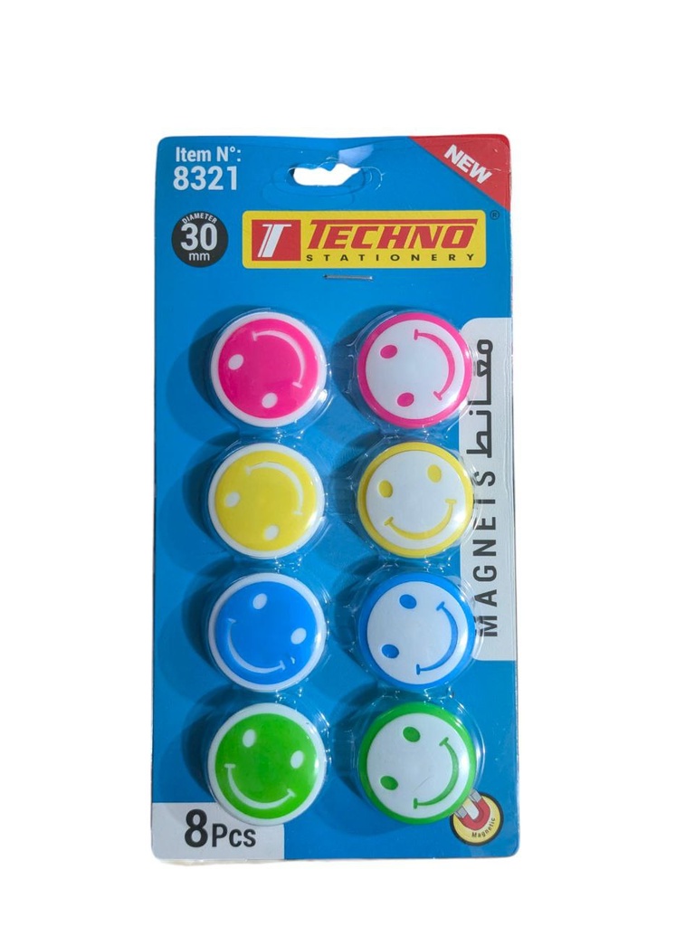 AIMANTS TABLEAU BLANC FLUORESCENT 30MM TECHNO REF 8321