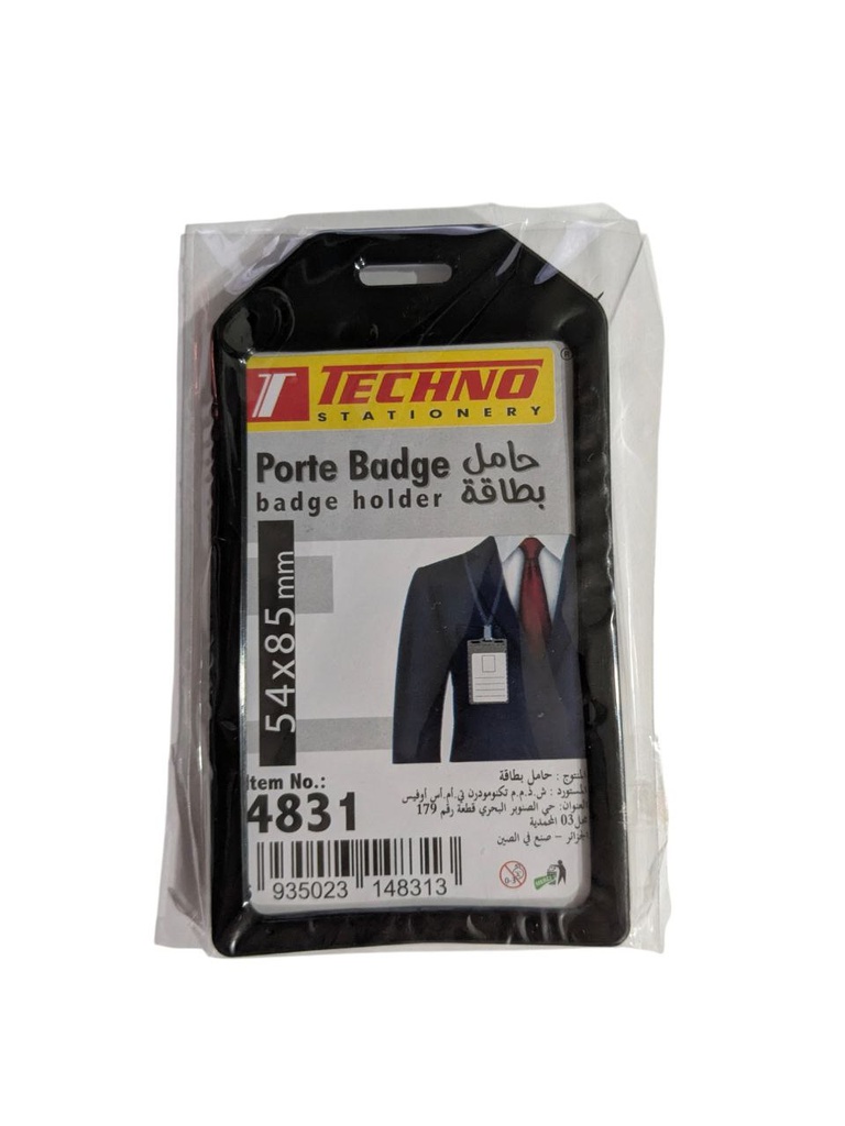 PORTE BADGE 54*85 MM PVC SOUPLE TECHNO REF 4831
