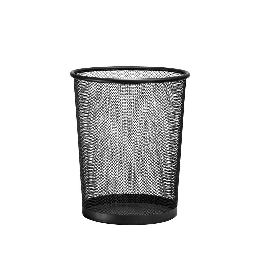 CORBEILLE A PAPIER EN METAL NOIR  REF 5002 VERSAL 