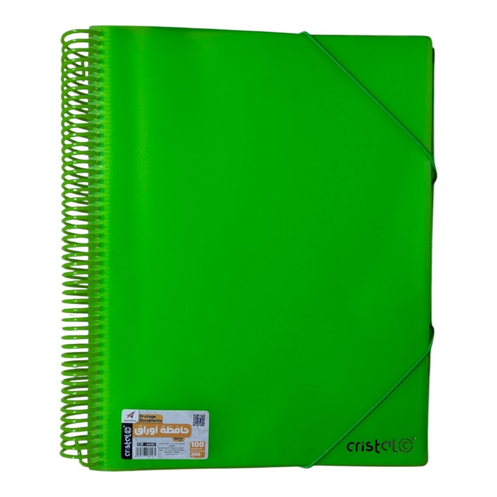 PORTE VUES SPIRAL NEON 100P 200V  CR-0410 CRISTAL