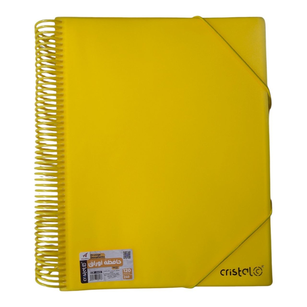 PORTE VUES SPIRAL NEON 120P 240V  CR-0412 CRISTAL 