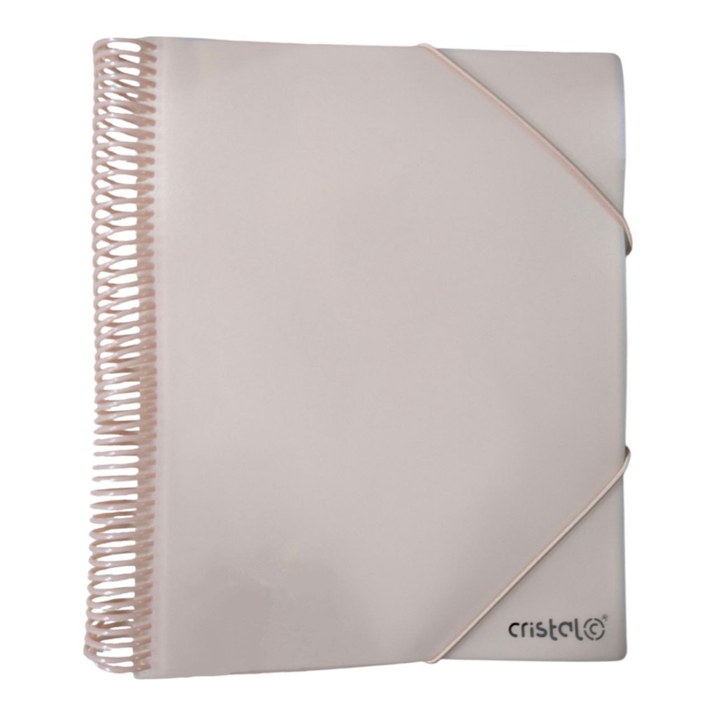 PORTE VUES SPIRAL PASTEL  20P 40V  CR-0602  CRISTAL 