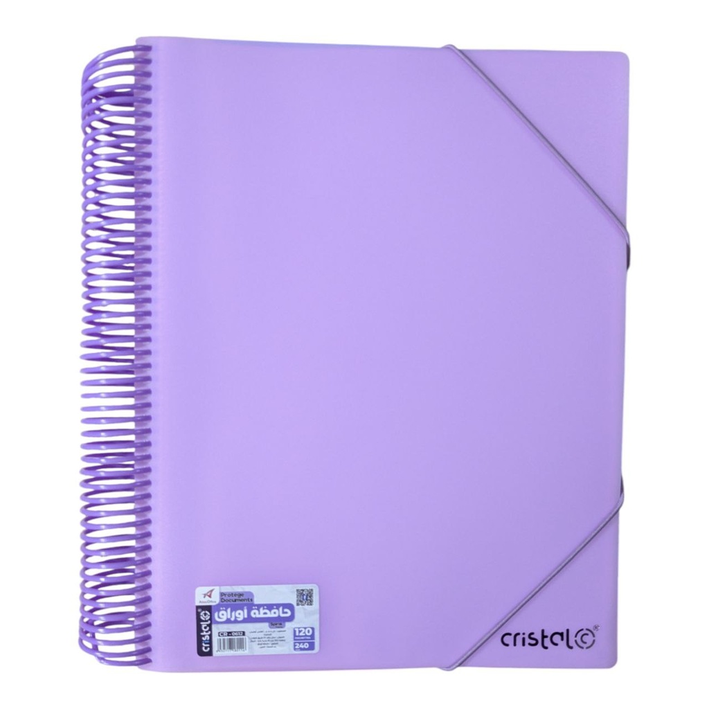 PORTE VUES SPIRAL PASTAL  120P 240V REF CR-0612 CRISTAL 