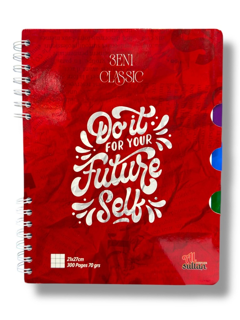 CAHIER DE MATIERES 3EN1 CLASSIC AL SULTAN