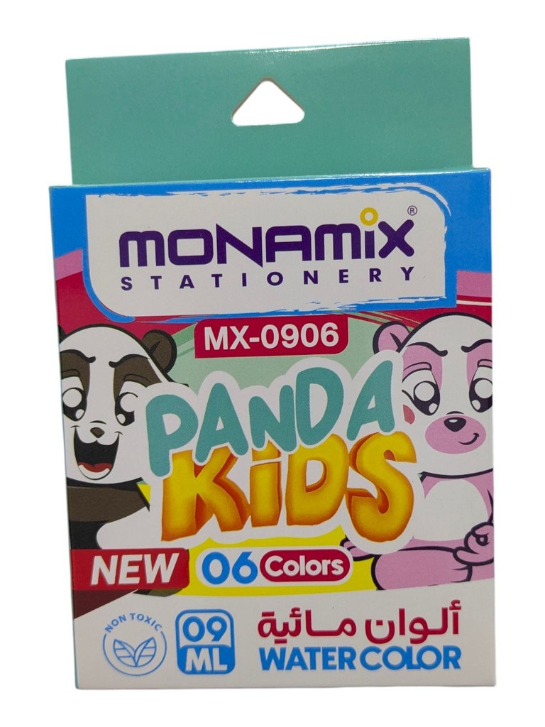 PEINTURE A EAU PANDA KIDS 6 CLR 9ML REF MS-0906 MONAMIX
