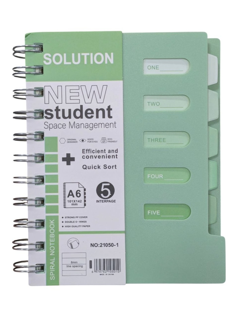 CAHIER D'ETUDIANT A6 5 EN 1 