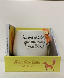 [MS006421] COFFRET MUG RENARD MON FOX LATTE TOUT CHAUD