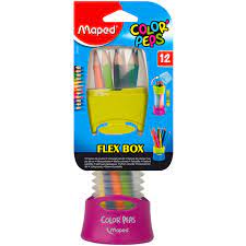 [MS007377] CRAYONS DE COULEURS 12 CLR FLEX BOX MAPED