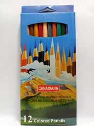 [MS007416] CRAYONS DE COULEURS 12 CLR CANADIANA