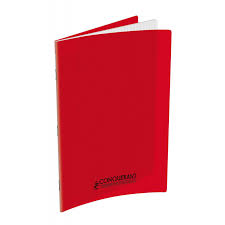 [MS007991] CAHIER 96 PAGES PIQUE A4 PP ROUGE CONQUERANT