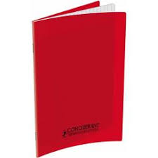 [MS004692] CAHIER AGRAFE A4 POLYPR ROUGE