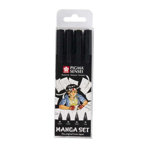 JEU 4 PCS MANGA PIGMA SENSEI SAKUR TECHNO