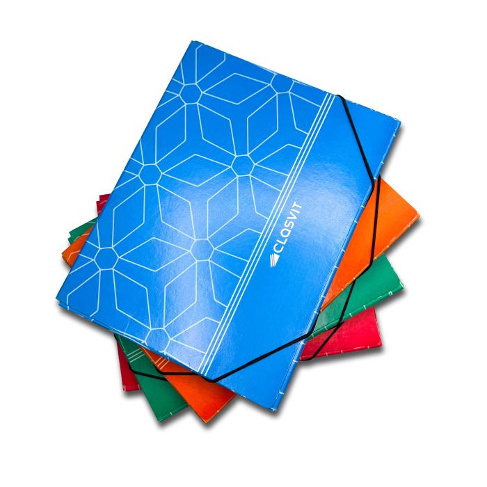 BOITE DE CLASSEMENT D30 BLEU ET ROUGE