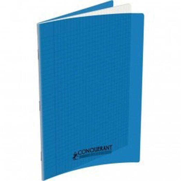 CAHIER 96 PAGES PIQUE A4 PP BLEU CONQUERANT