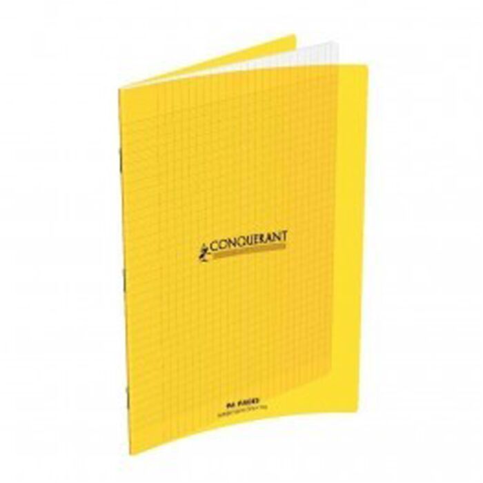 CAHIER 96 PAGES PIQUE A4 PP JAUNE CONQUERANT