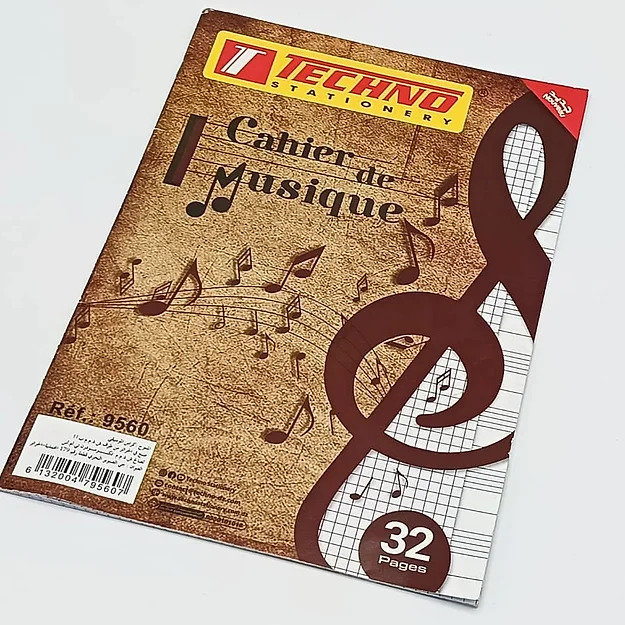 CAHIER DE MUSIQUE 32 PAGES A4 TECHNO