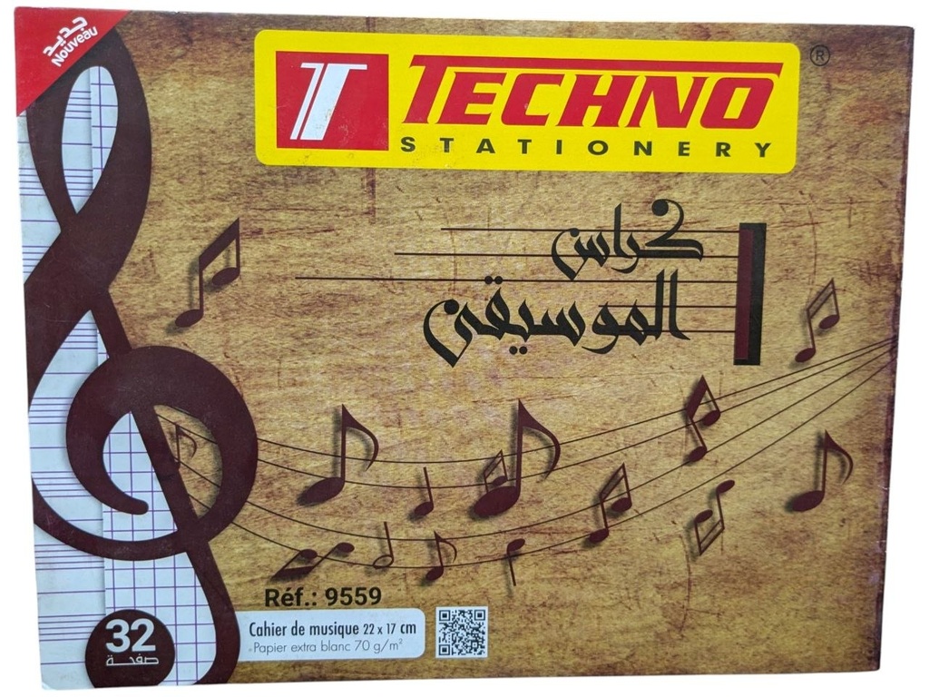 CAHIER DE MUSIQUE 32 PAGES PM TECHNO