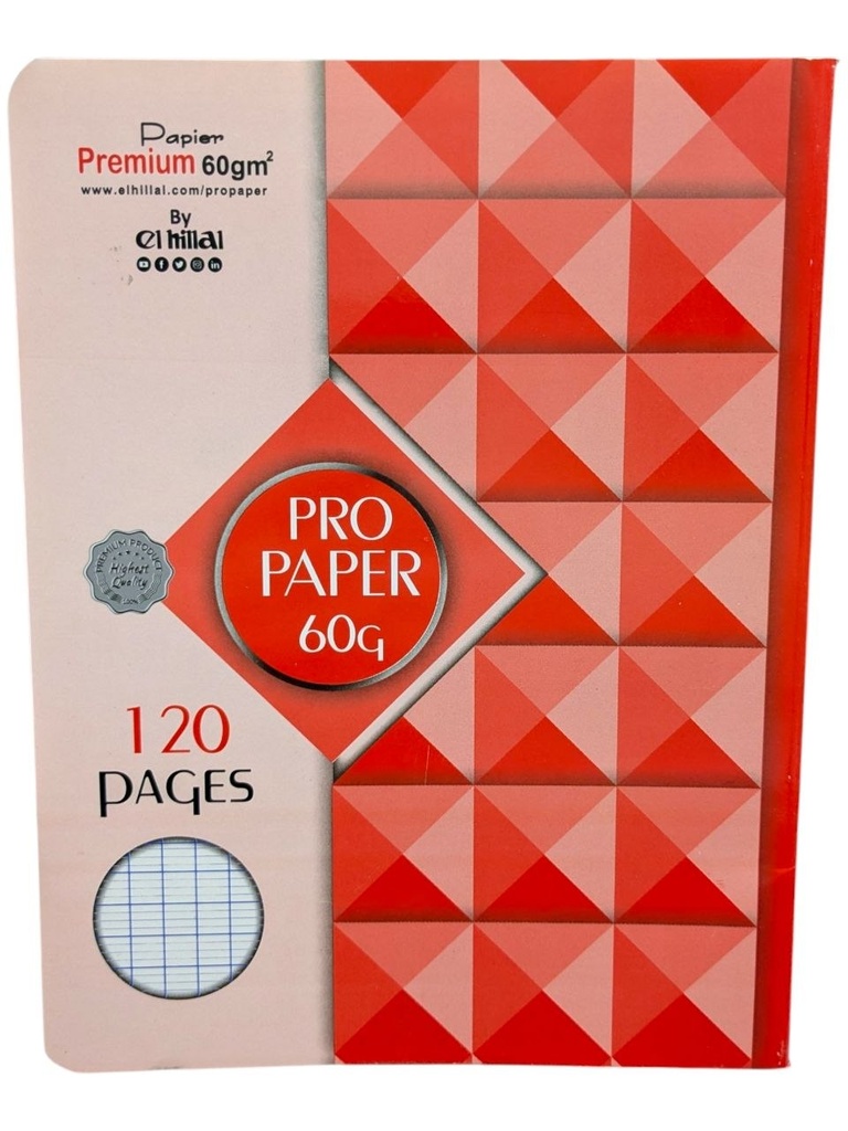 CAHIER PIQUE 120 PAGES PF 60GR PROPAPER